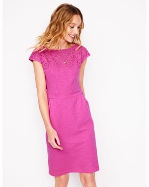 Boden Florrie Broderie Dress - Pink