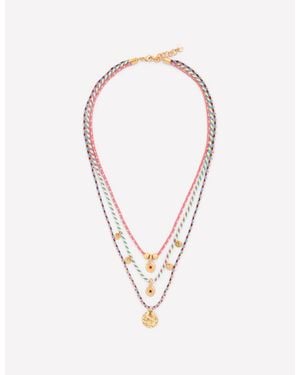 Boden Three Layer Necklace - White