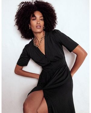 Boden Natalia Jersey Tea Dress - Black