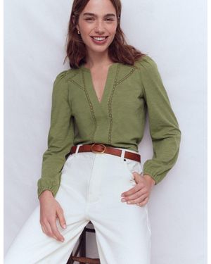 Boden Poppy Long Sleeve Top - Green