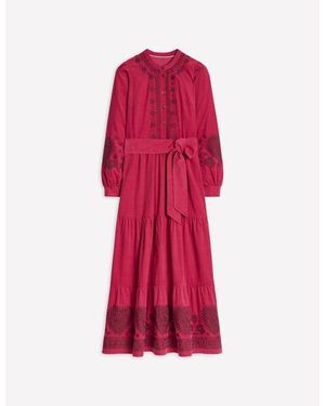 Boden Alba Cord Maxi Dress - Red