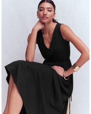 Boden Mia V-Neck Jersey Midi Dress - Black