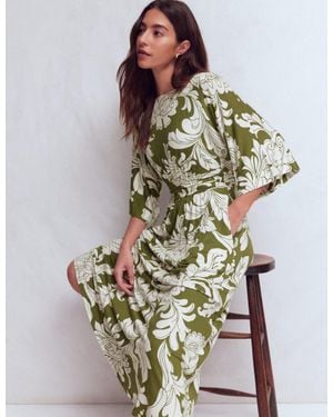 Boden Imelda Kimono Jersey Dress - White