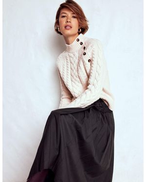 Boden Amara Merino Cable Jumper - White