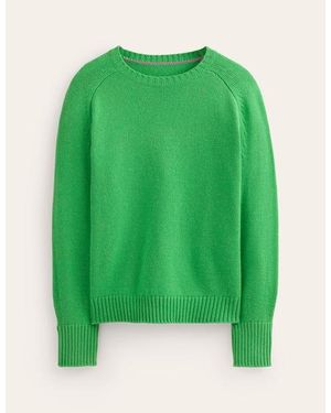Boden Split Cuff Cashmere Jumper - Green