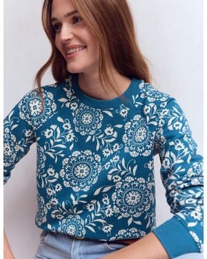 Boden Rosa Printed Sweatshirt - Blue