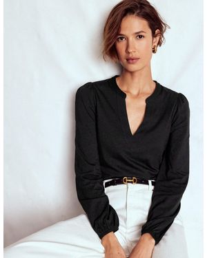 Boden Supersoft Notch Top - Black