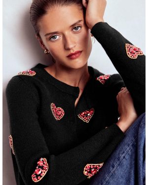 Boden Jewelled Knitted Jacket - Black