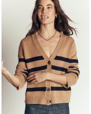 Boden Lucy Relaxed Cotton Cardigan - Natural