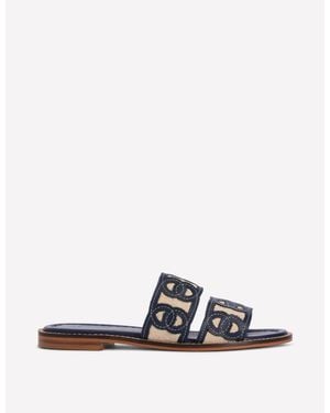 Boden Interlocked Flat Sandal - White