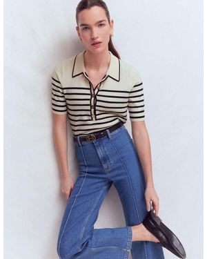 Boden Liz Henley T-Shirt - Blue