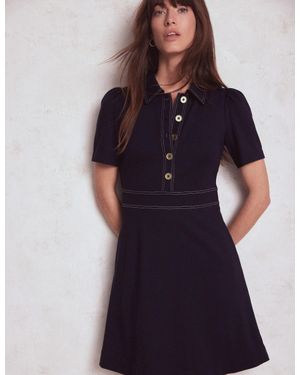Boden Nicolette Ponte Shirt Dress - Blue
