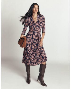 Boden Imogen Collared Jersey Dress - Blue