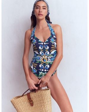 Boden Sorrento Hoop Sash Swimsuit - Blue