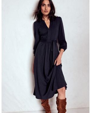 Boden Naomi Long Sleeve Jersey Dress - Blue