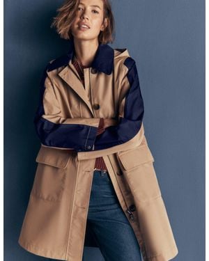 Boden Color Block Raincoat - Blue