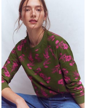 Boden Emi Printed Sweatshirt - Green