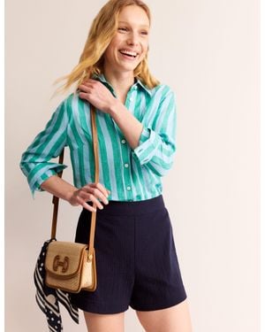 Boden Raffia Snaffle Cross-body Bag - Natural