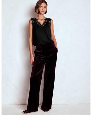 Boden Ara Silk Blend Lace Cami - Black