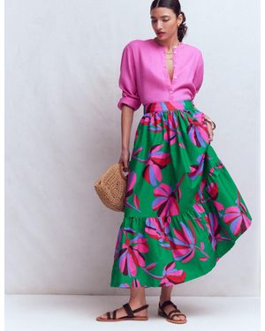 Boden Abigail Poplin Maxi Skirt - Green