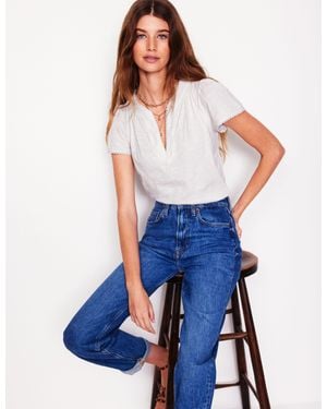 Boden Ava Short Sleeve Top - Blue