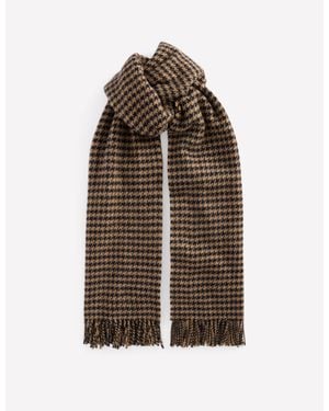 Boden Houndstooth Blanket Scarf - Brown