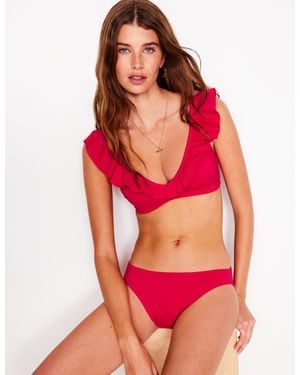 Boden Evia Ruffle Bikini Top - Red