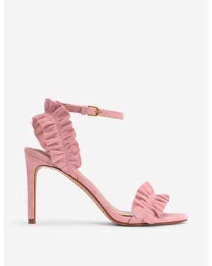 Boden Pleat Detail Heeled Sandals - Pink