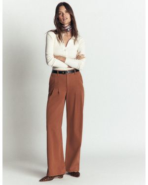 Boden Mayfair Pleat Detail Pants - White
