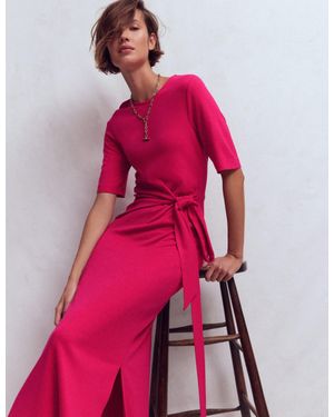 Boden Zinnia Tie Jersey Ponte Dress - Pink