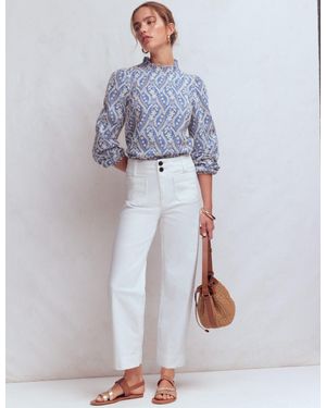 Boden Primrose Cropped Trousers - Blue
