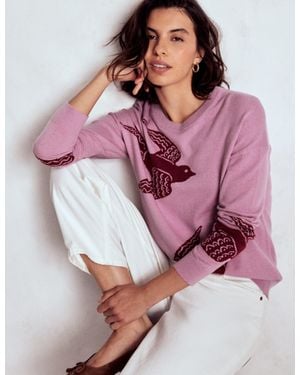 Boden Natasha Pullover Mit Originellem Design - Lila
