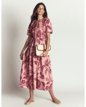 Boden Draw Waist Fashion Dress - Red