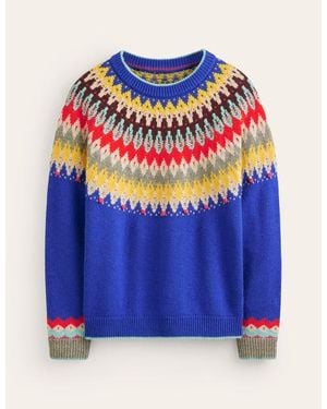 Boden Eleanor Fair Isle Jumper - Blue