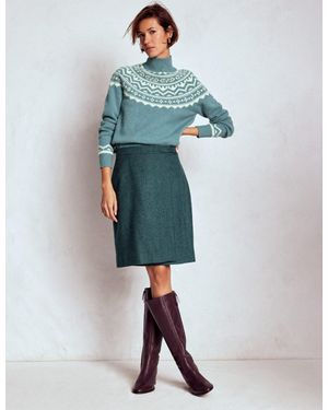 Boden Helen Wool Kilt Skirt - Blue