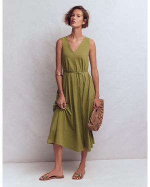 Boden Mia V-Neck Jersey Midi Dress - Green