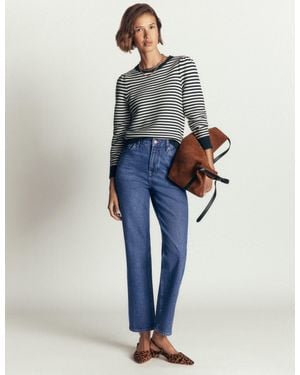 Boden High Rise Straight Jeans - Blue