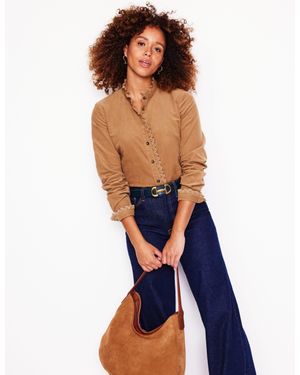 Boden Phoebe Cord Shirtcamel - Brown