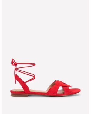 Boden Heart Detail Flat Sandals - Red