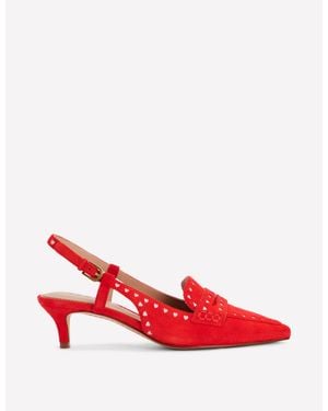 Boden Schuhe Im Brogue-Stil Mit Fersenriemen Und Kitten-Absatz - Rot