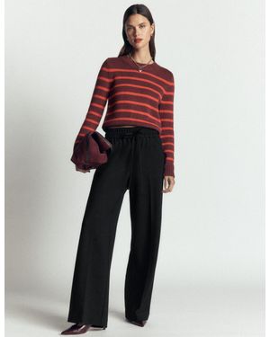 Boden Greenwich Tie Ponte Trousers - Red