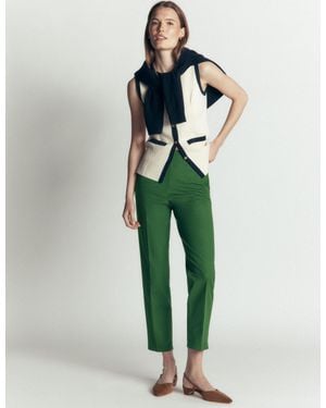 Boden Slim Leg Cotton Trousers - Green