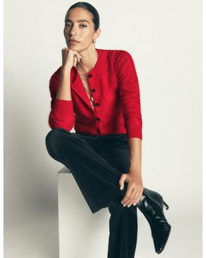 Boden Kat Brushed Cashmere Cardigan - Red