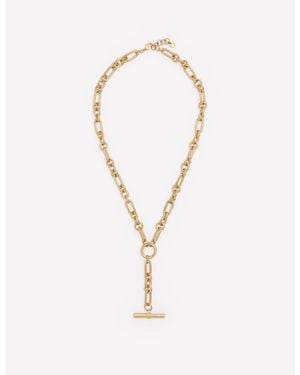 Boden Drop Chain T-Bar Necklace - Green