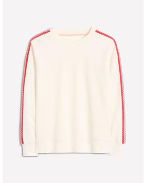 Boden Emi Crochet Sweatshirt - Pink