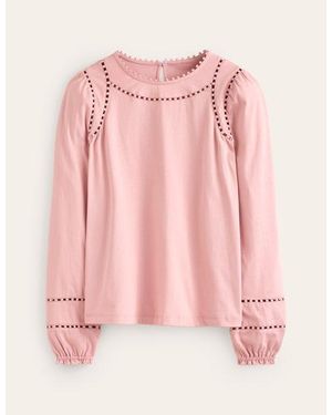 Boden Mila Long Sleeve Top - Pink