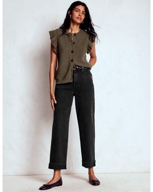 Boden Mid Rise Straight Leg Jeans - Black