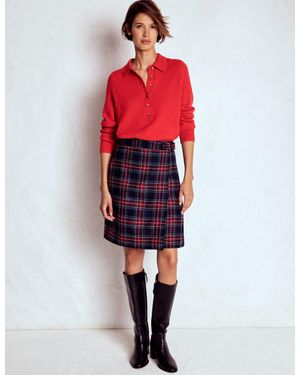 Boden Helen Wool Kilt Skirt- And Check - Multicolor