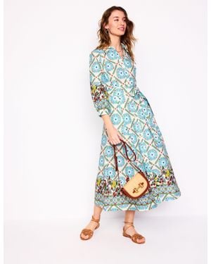 Boden Clara Linen Blend Shirt Dress - White