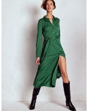Boden Marcia Jersey Shirt Dress - Green